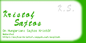 kristof sajtos business card